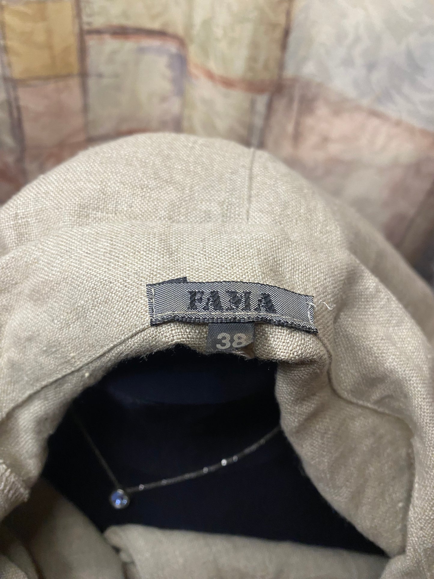 Vintage linen button-up blouse