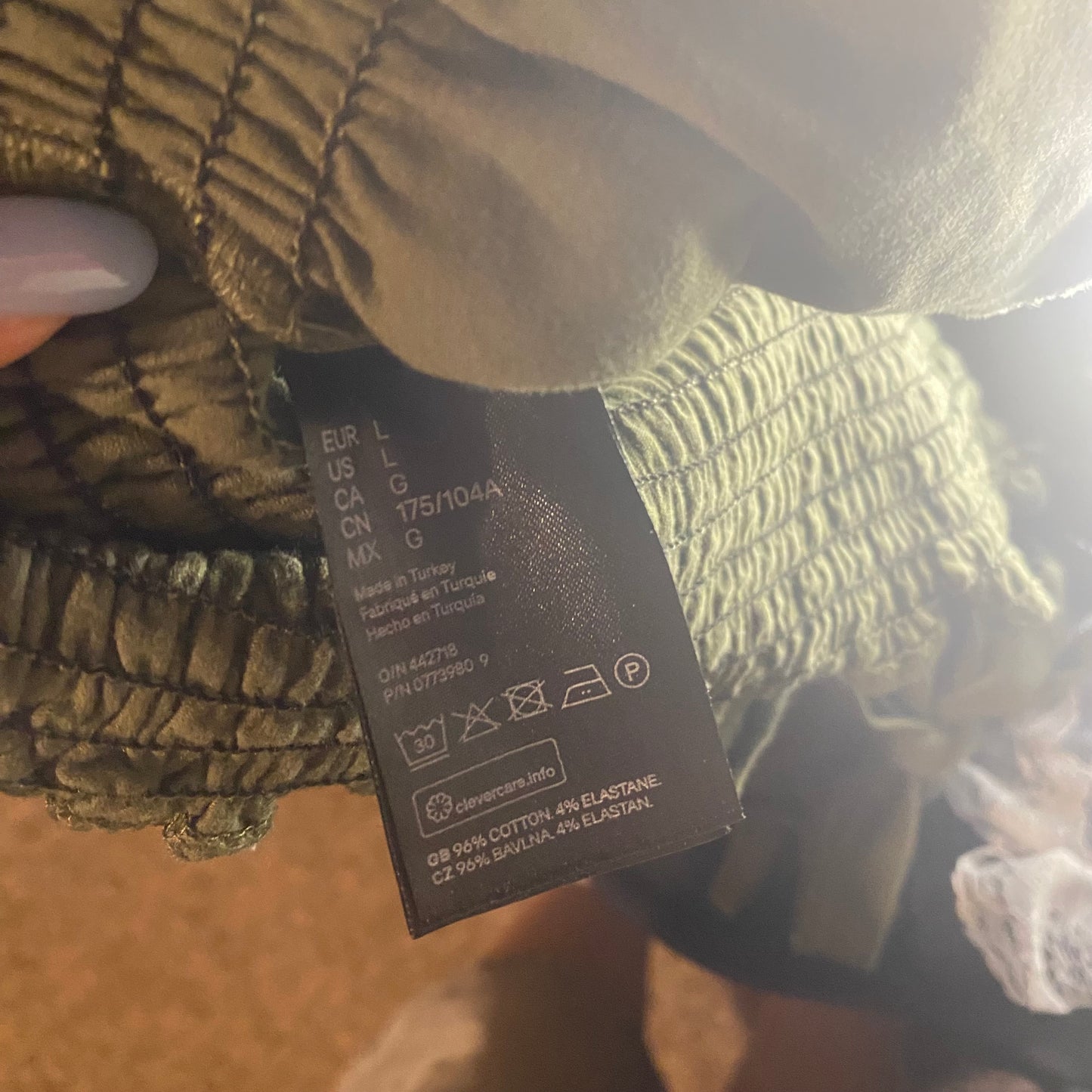 Olive green crop top