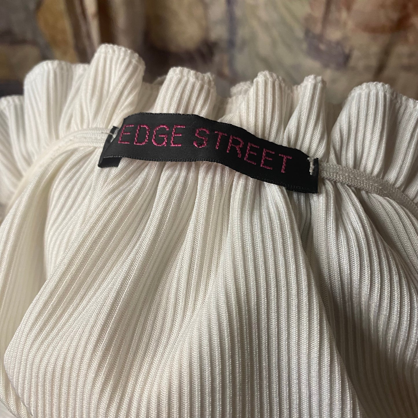 White off-shoulder crop top