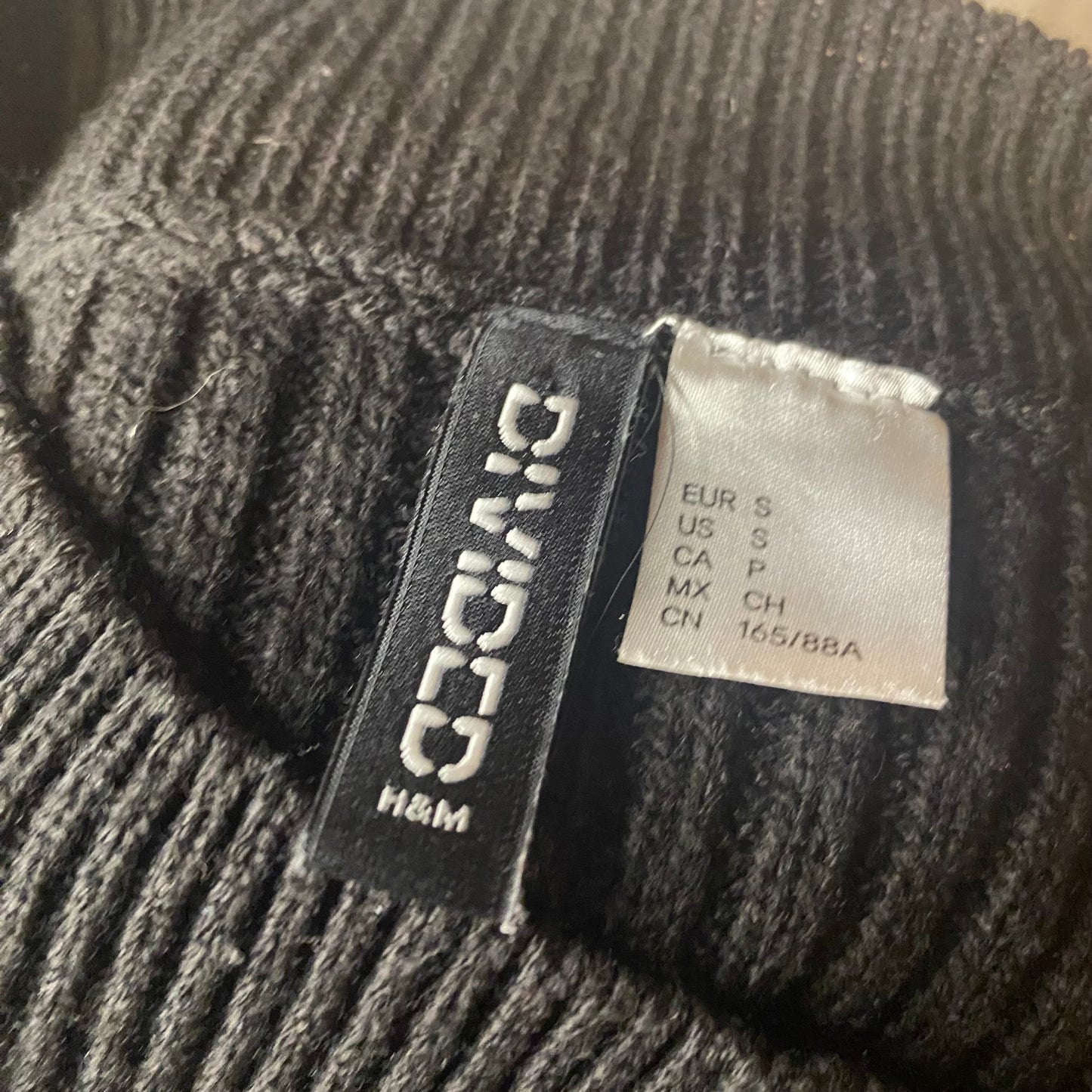 Black high-neck sweatshirt