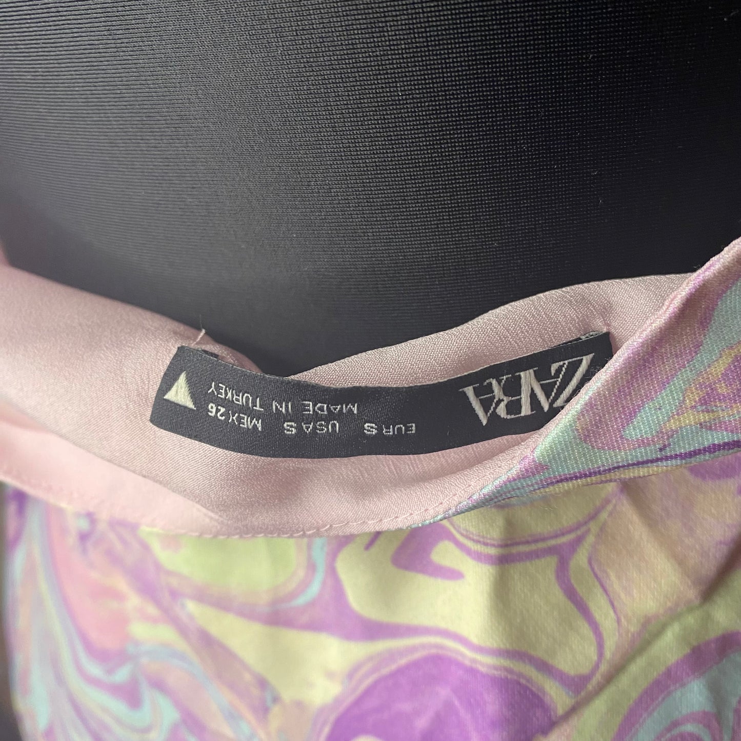 Zara open back colourful mini dress