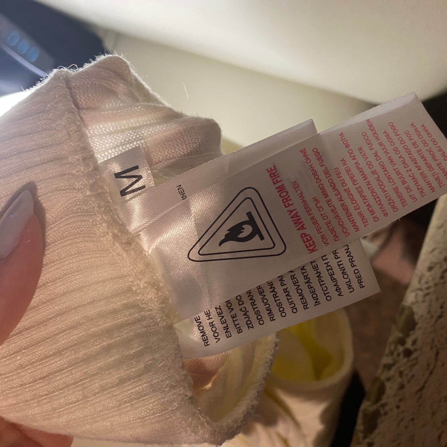 White flare sweatpants