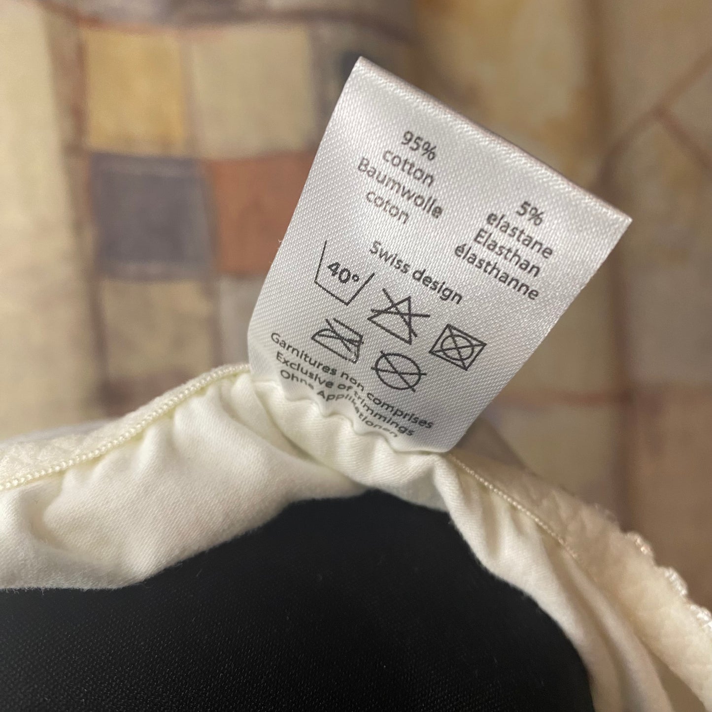 White and pink floral top