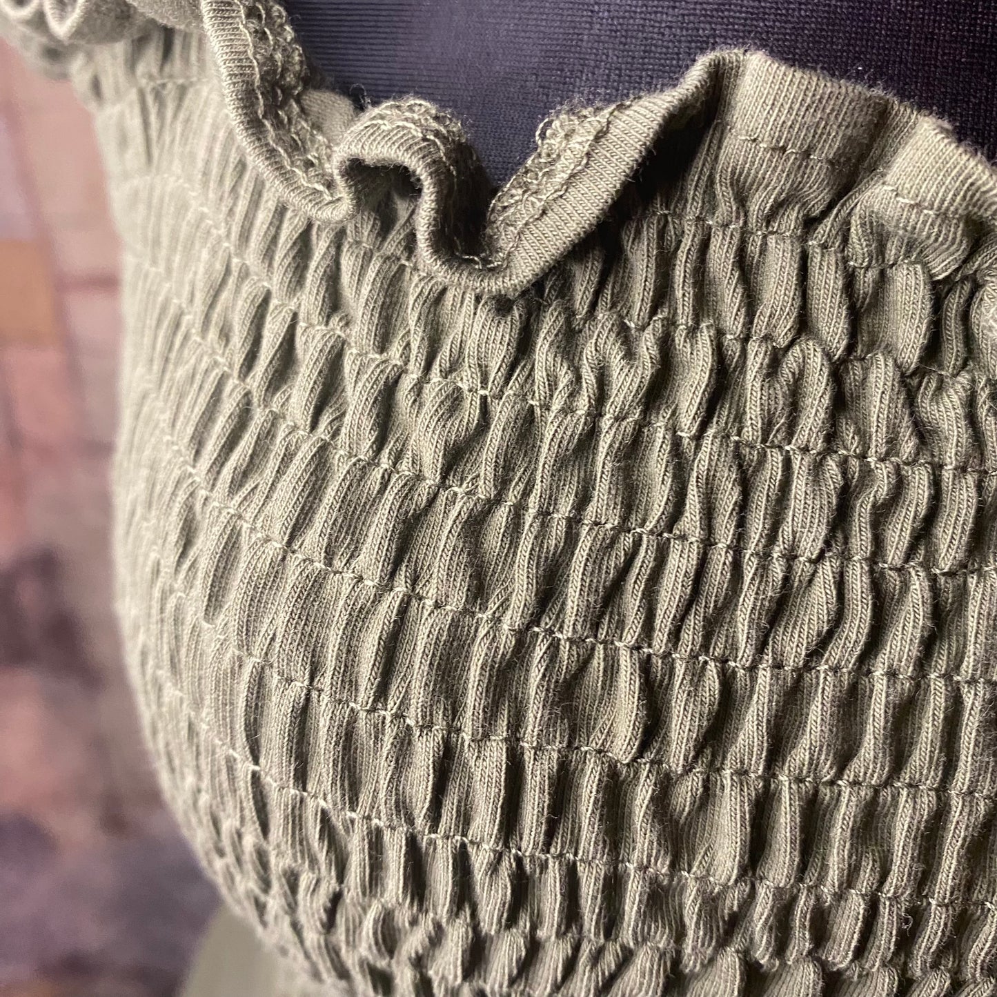 Olive green crop top