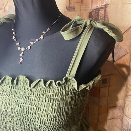 Olive green crop top