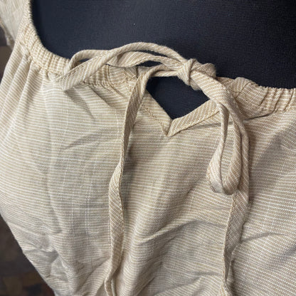 Beige babydoll crop top