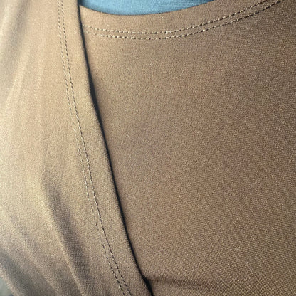 Brown drape blouse