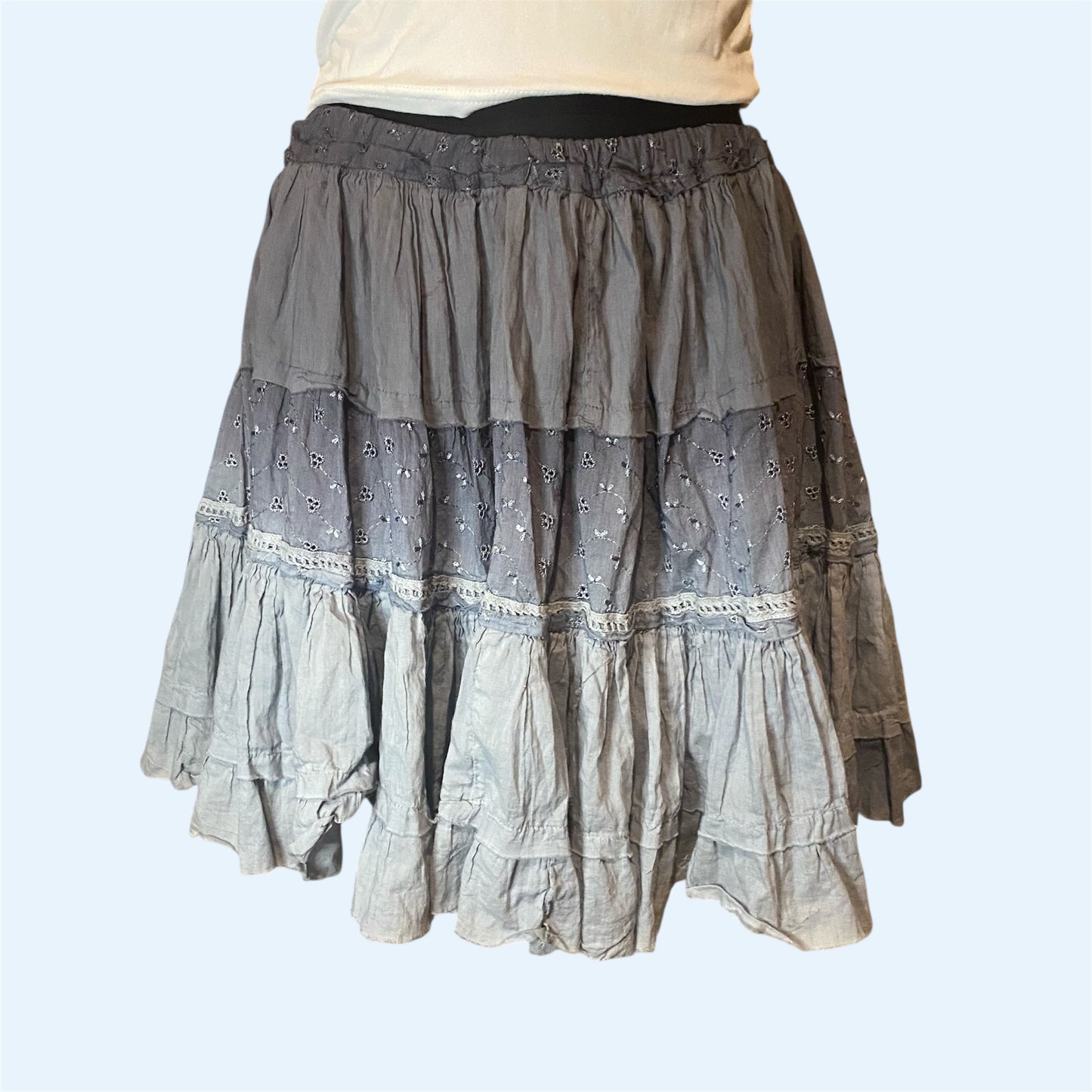 Blue-grey ombre skirt