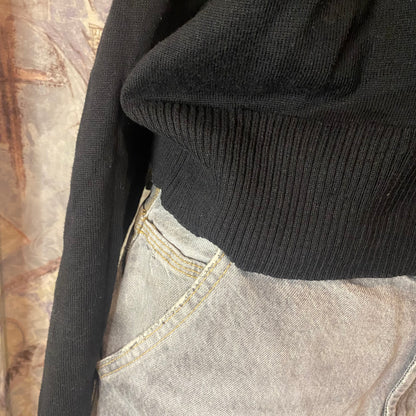 Black off-shoulder sweater