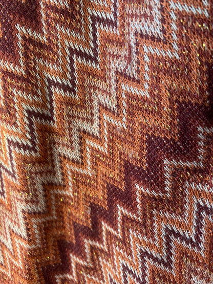 Burgundy and pink poncho