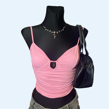 Unique pink cami top