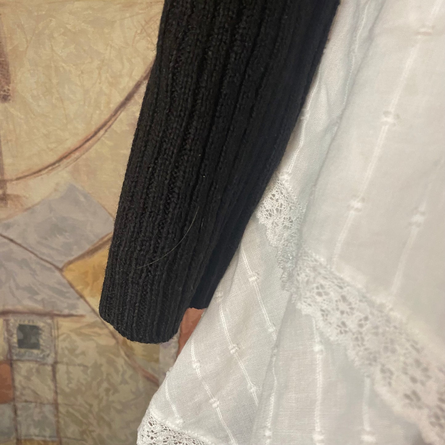 Black high-neck sweatshirt