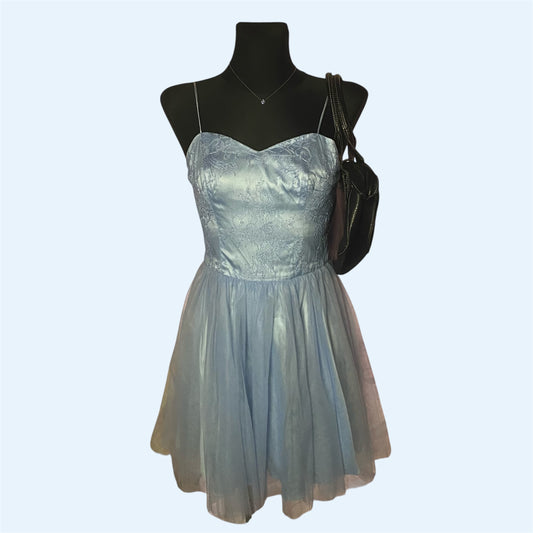 Light blue custom graduation dress
