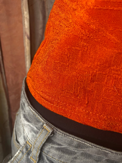 Orange patterned tank top