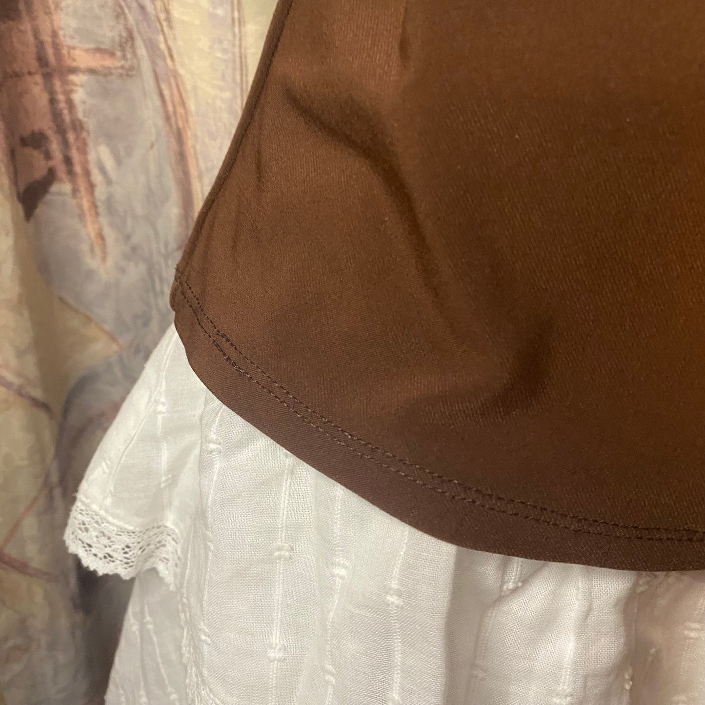 Brown drape blouse