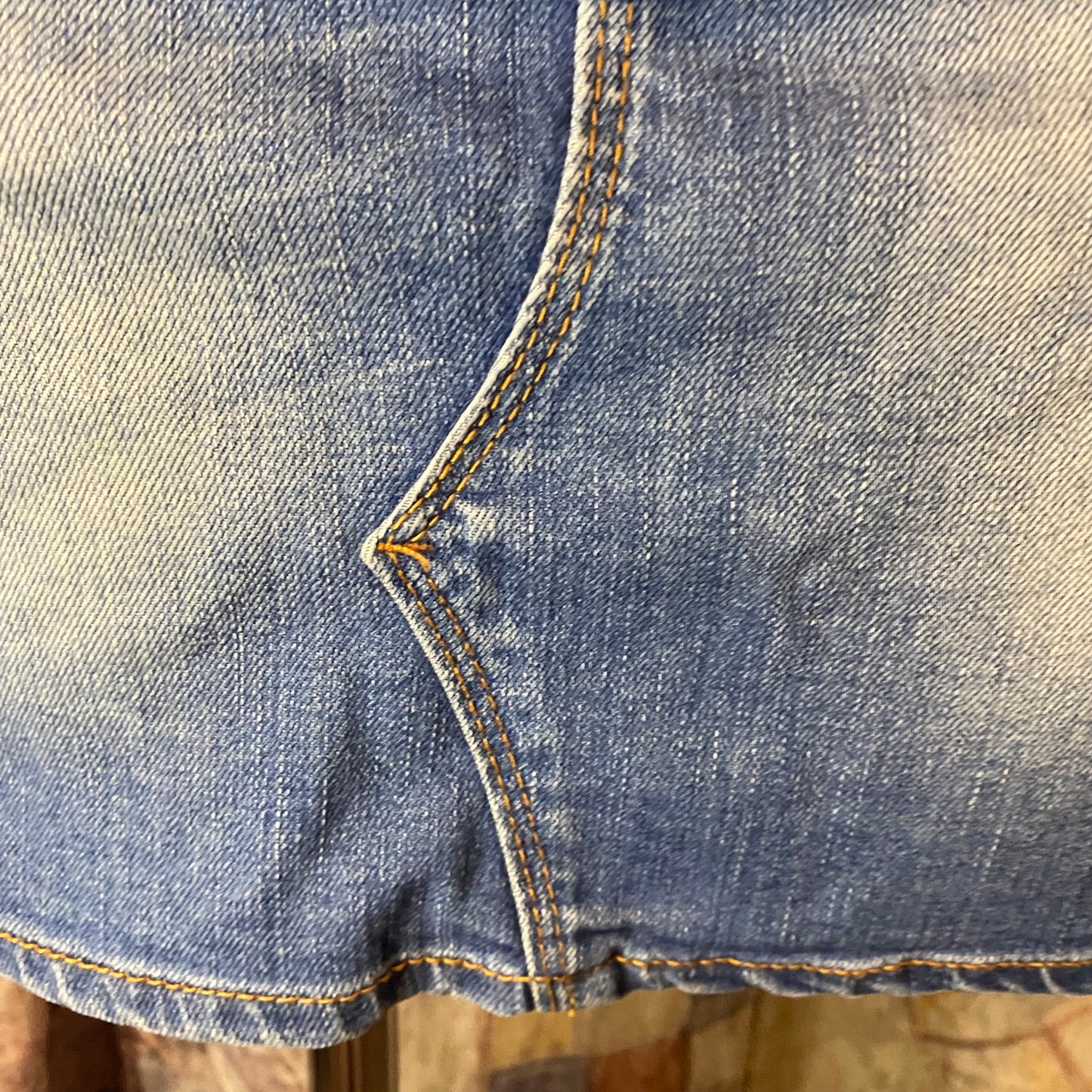 Jean mini skirt