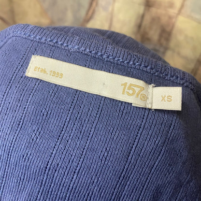 Blue button sweatshirt