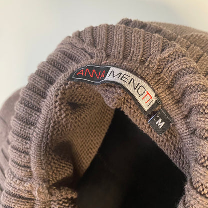 Vintage brown sweater with rhinestone detailing