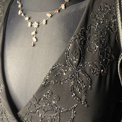 Vintage embellished body-con dress