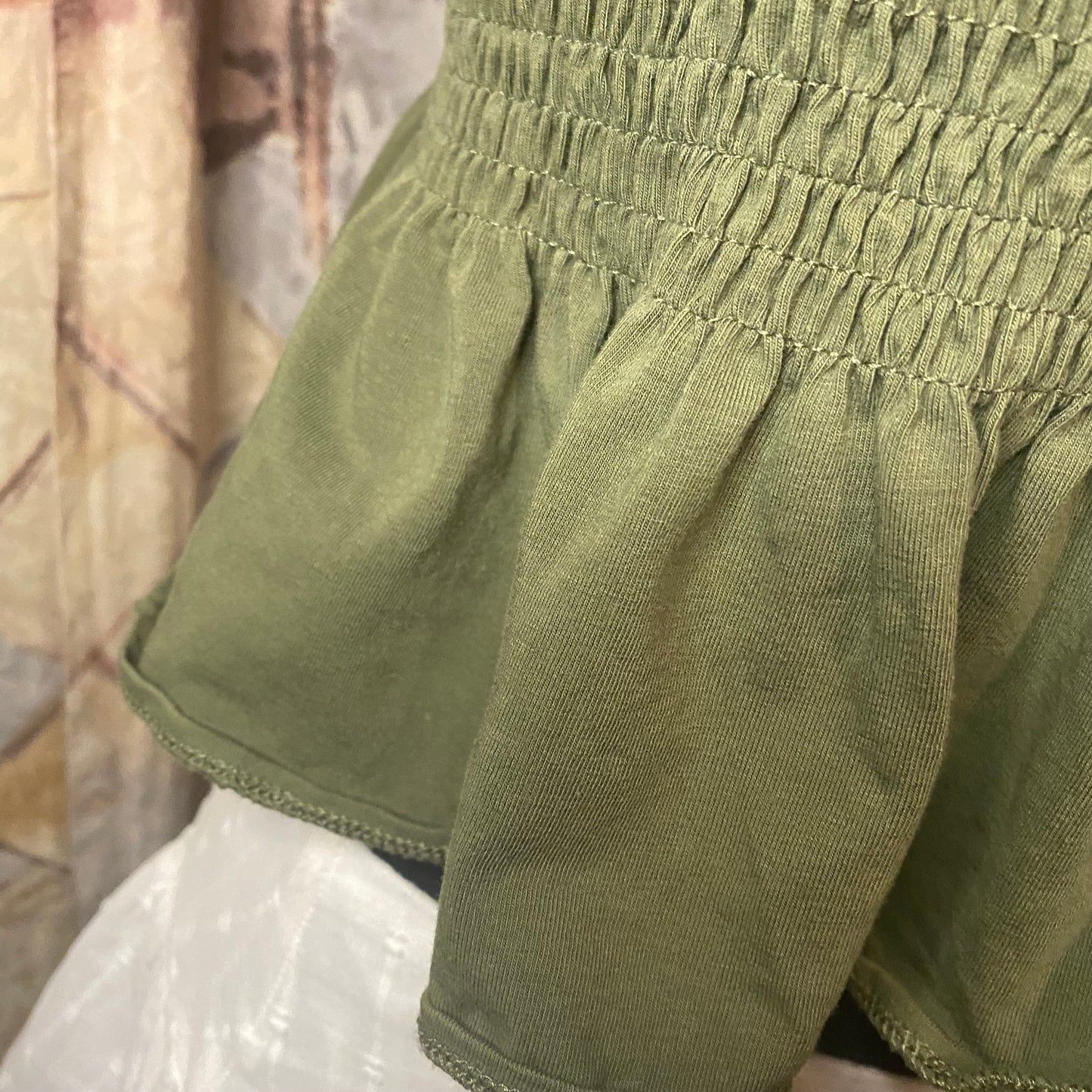 Olive green crop top