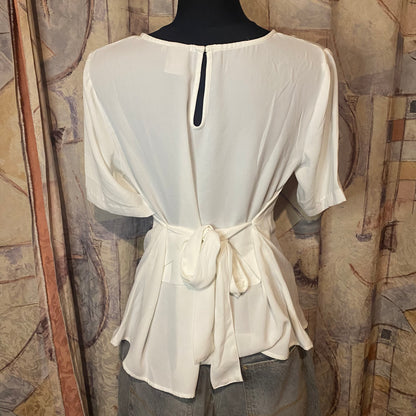 White tie-up top