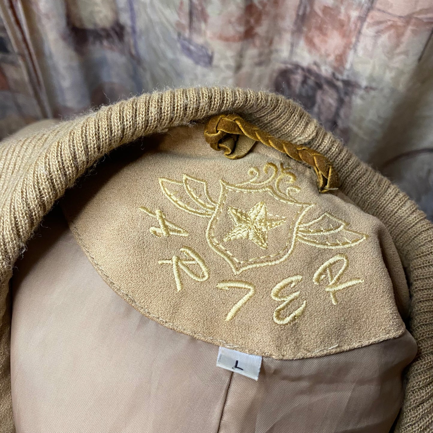 Vintage western vest with a hood