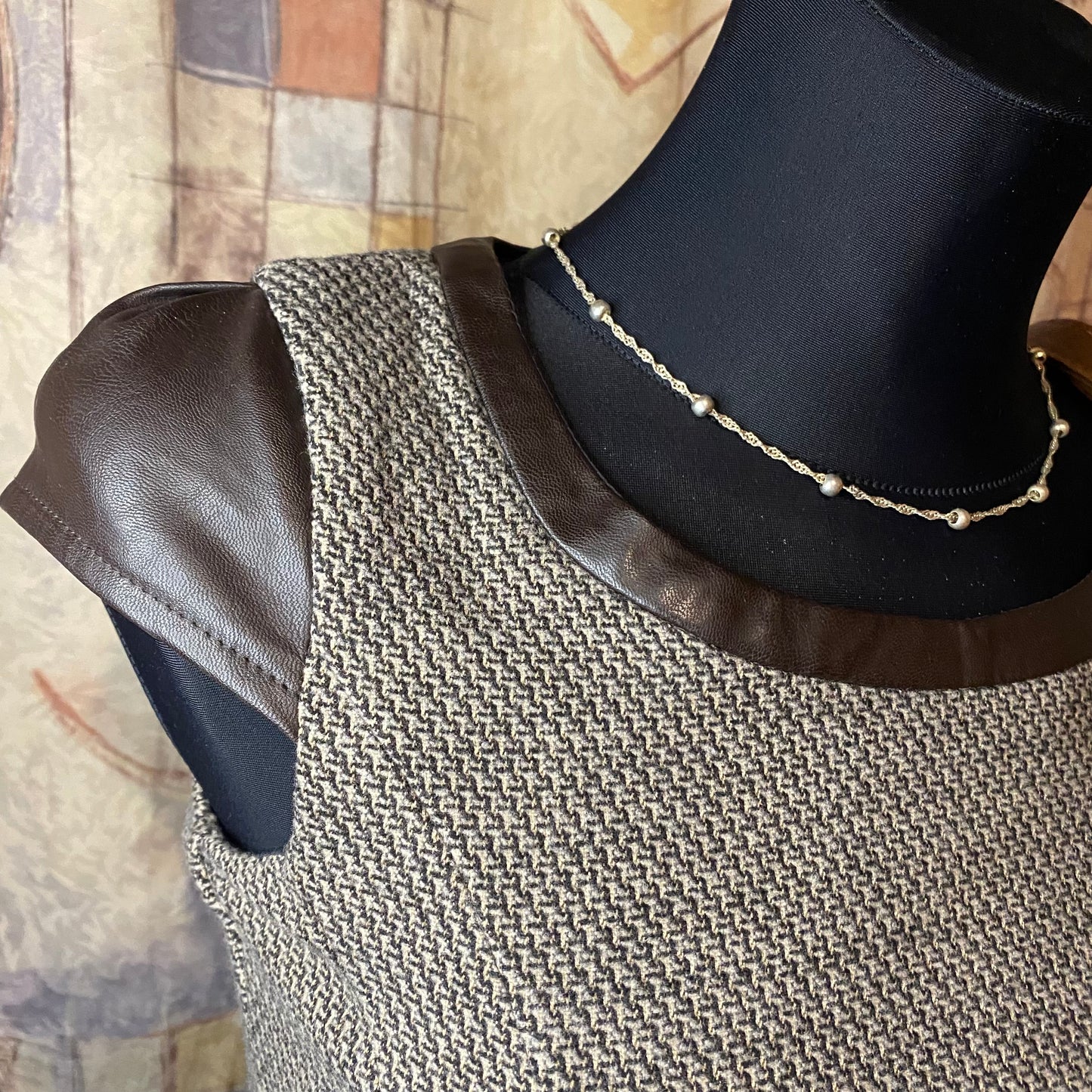 Vintage brown mini dress