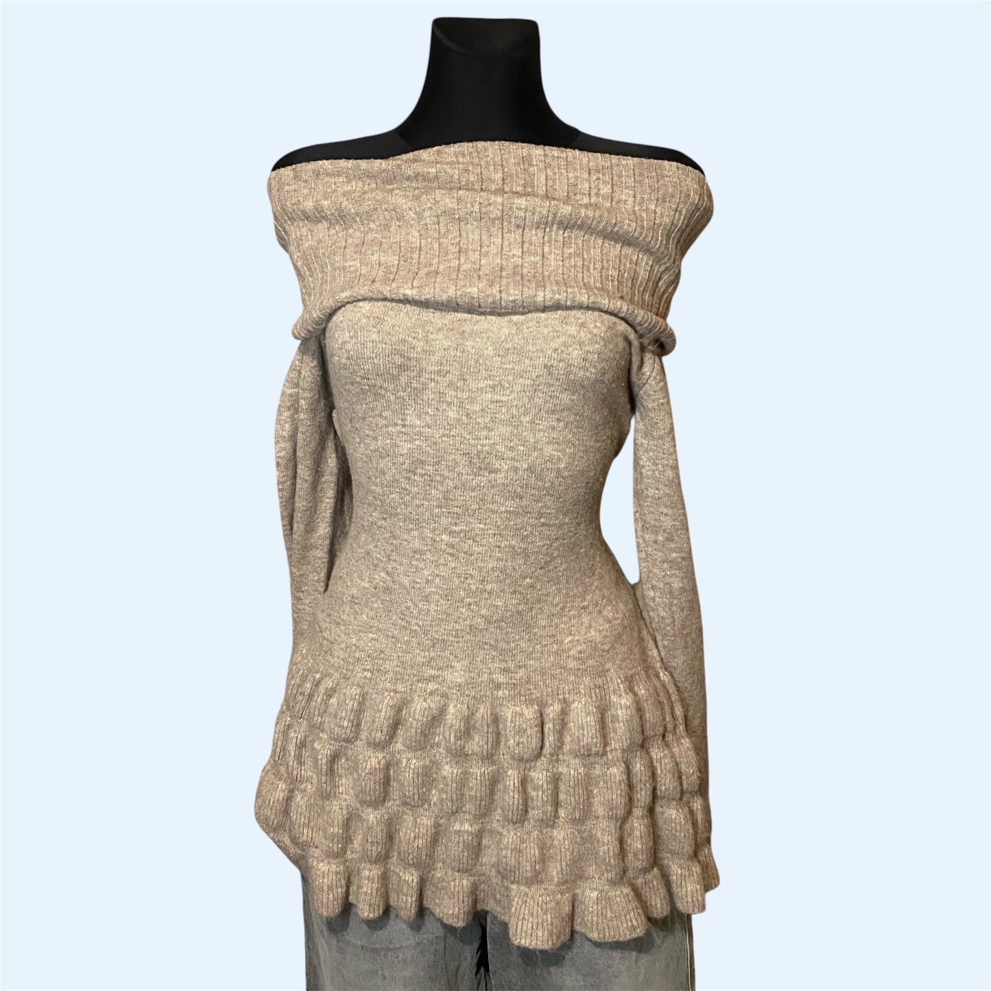 Vintage tan sweater dress