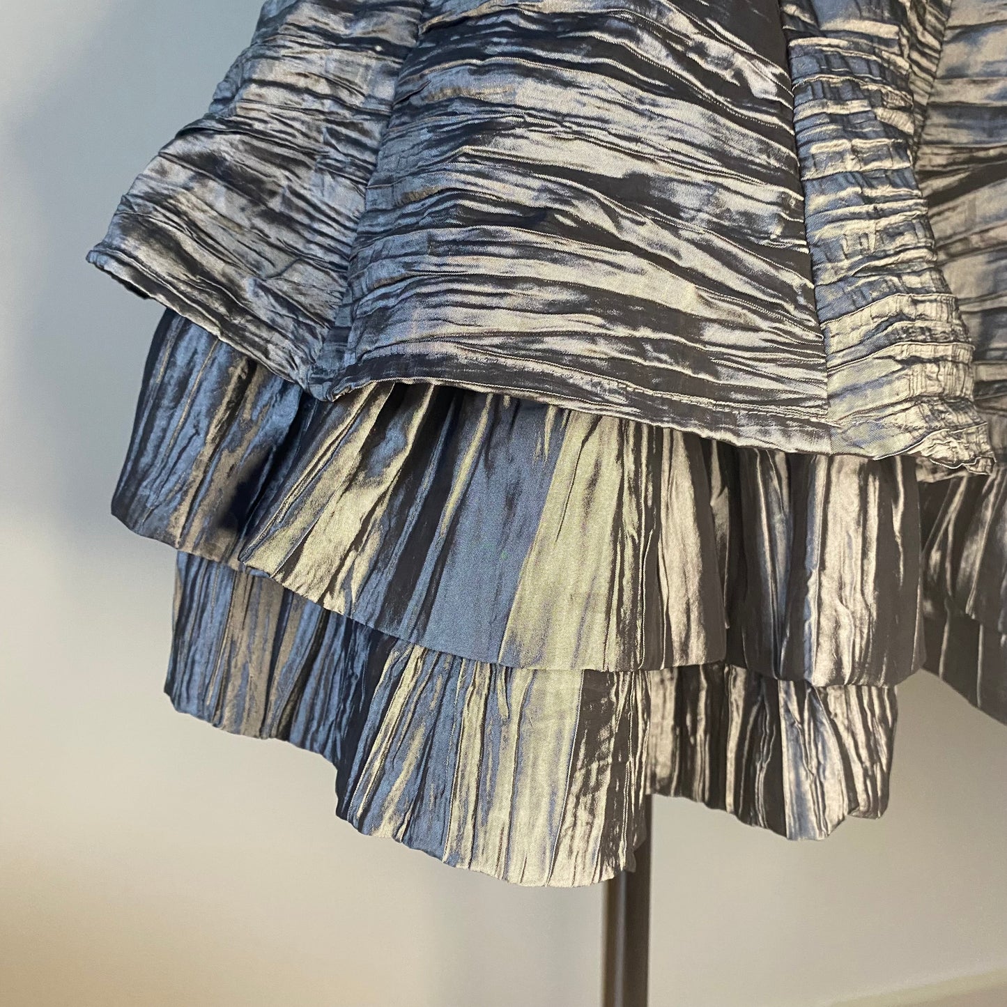 Vintage grey strapless dress