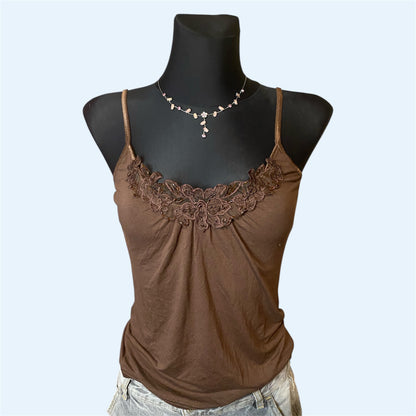 Brown Y2K top