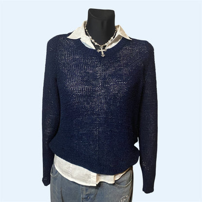 Navy knit sweater
