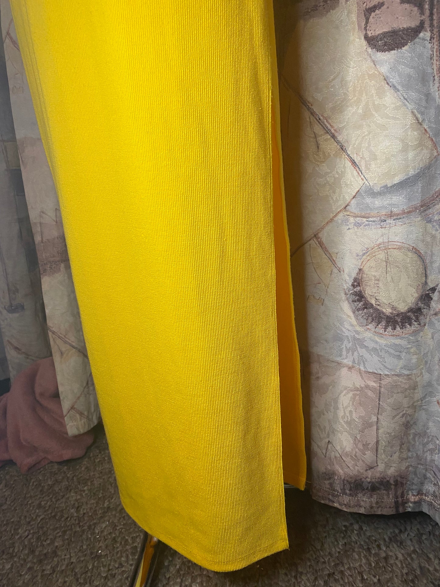 Dark yellow bodycon dress