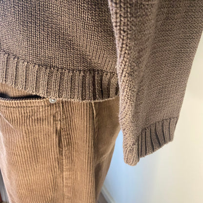 Vintage brown sweater with rhinestone detailing