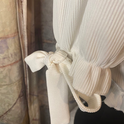 White off-shoulder crop top