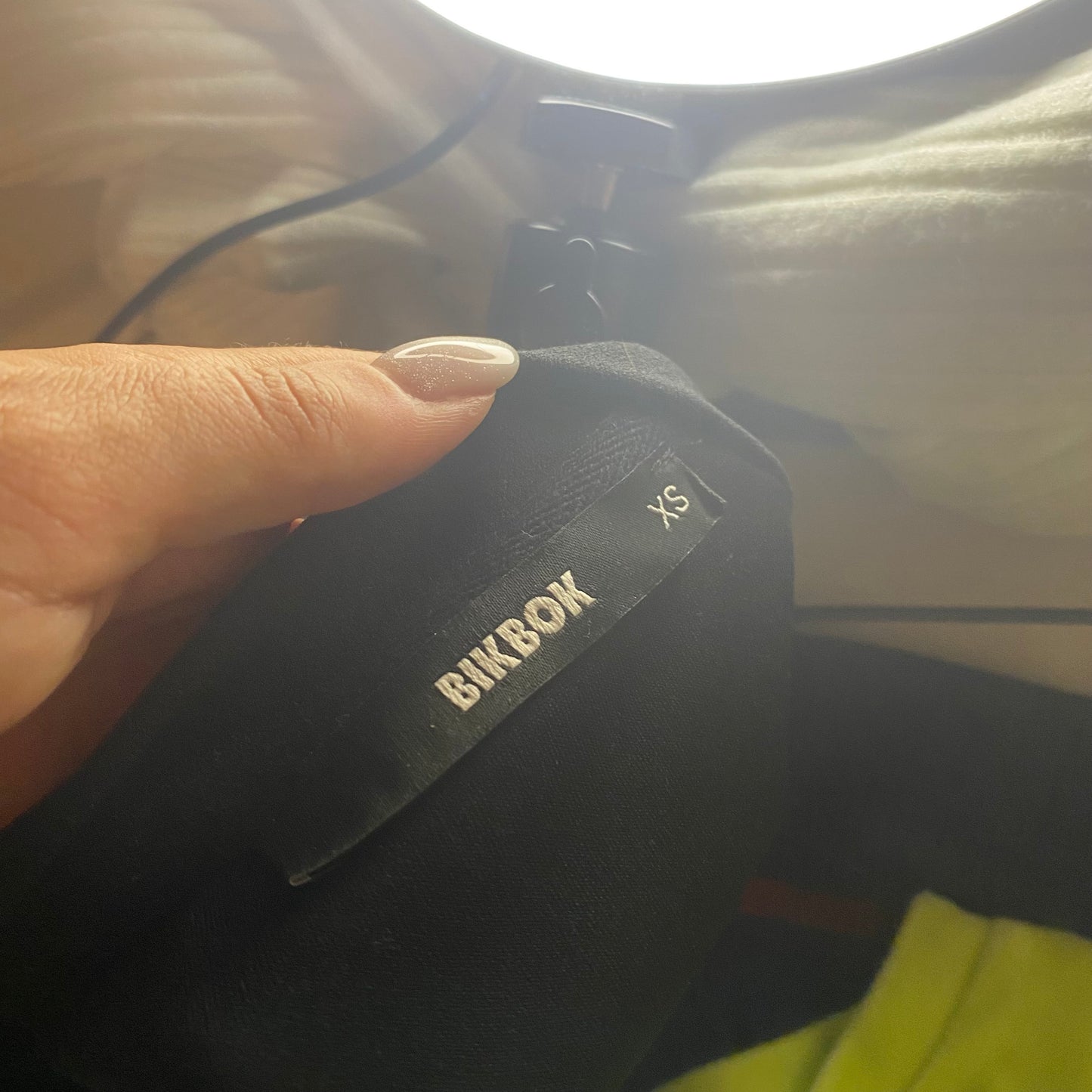 Black t-shirt with rhinestone details