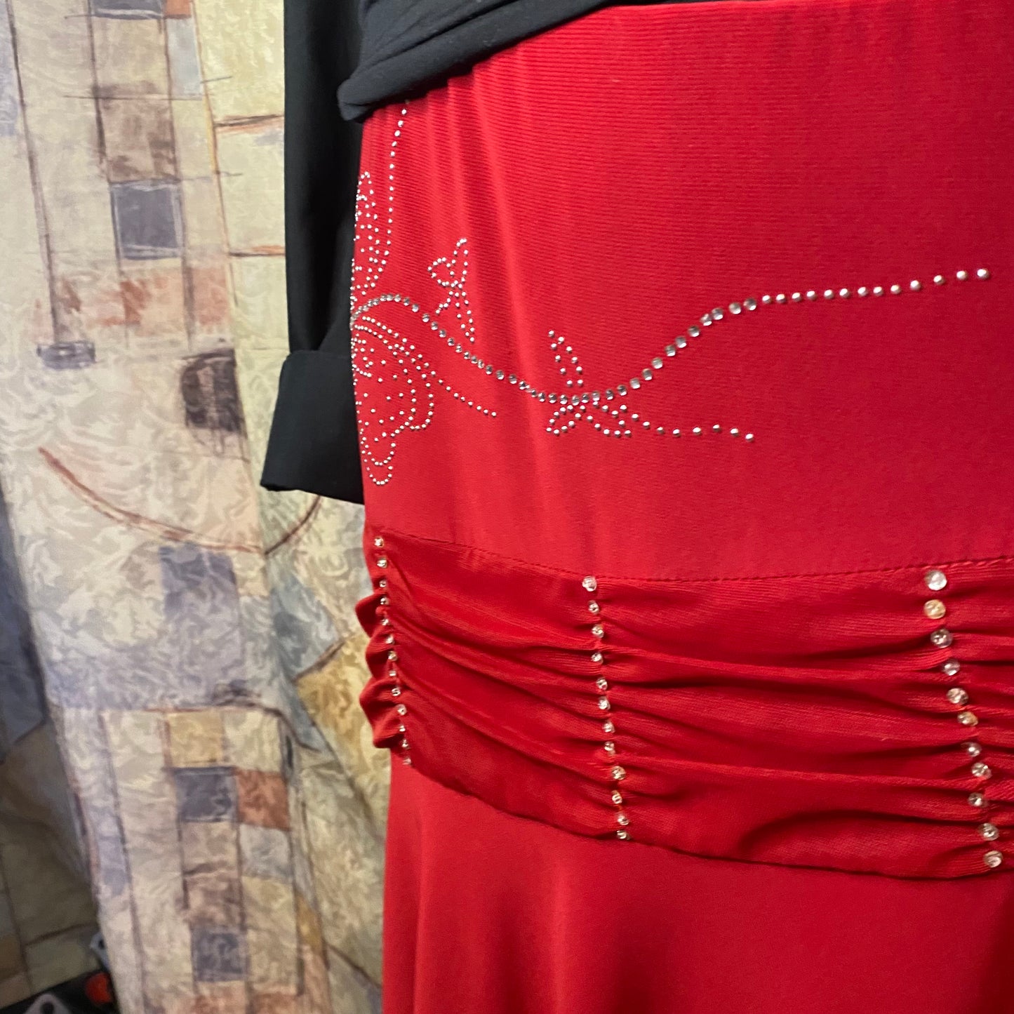 Vintage red midi skirt