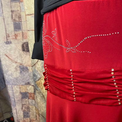 Vintage red midi skirt