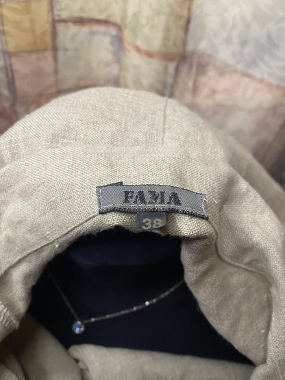 Vintage linen button-up blouse