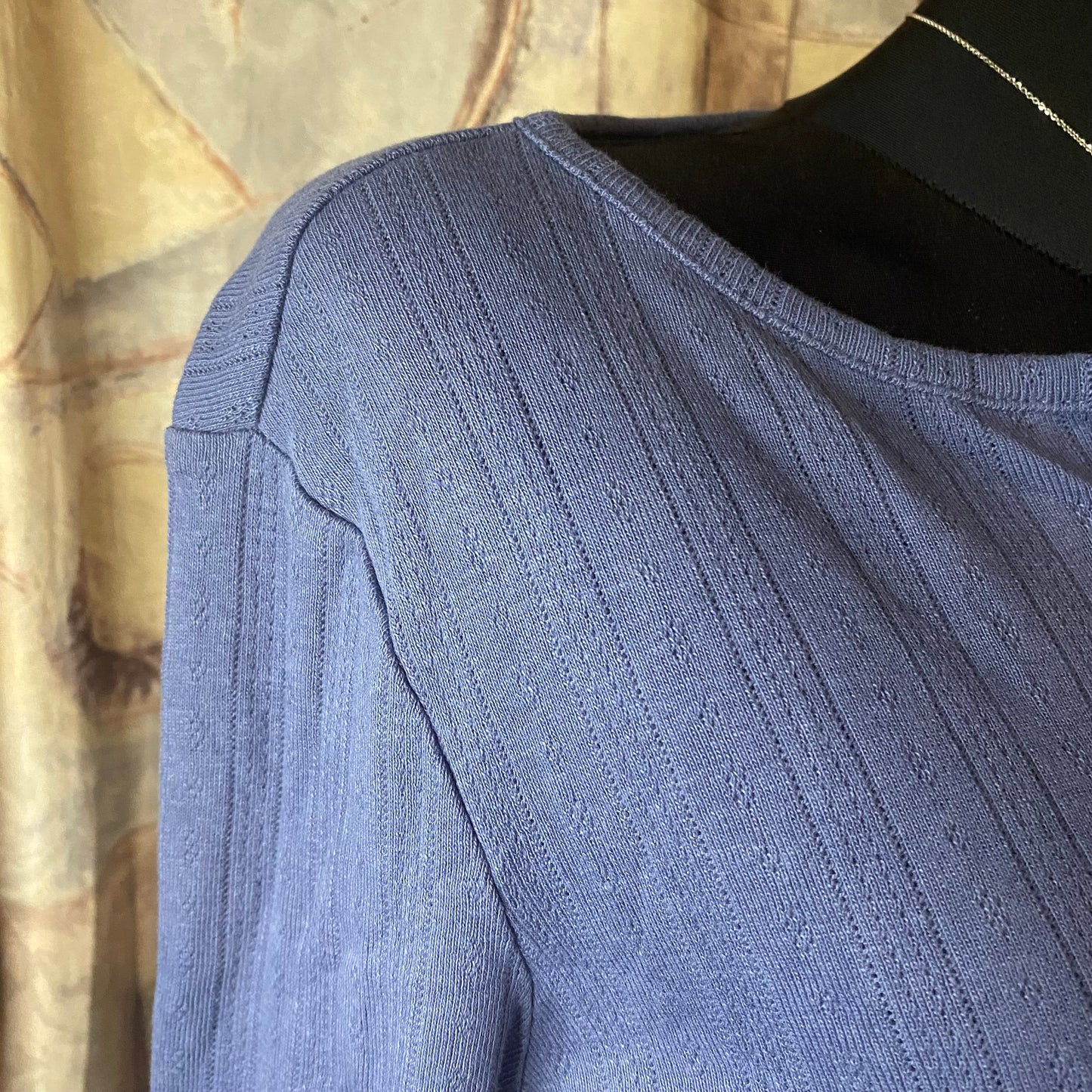 Blue button sweatshirt