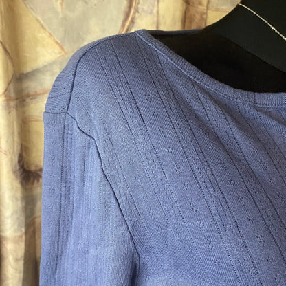 Blue button sweatshirt