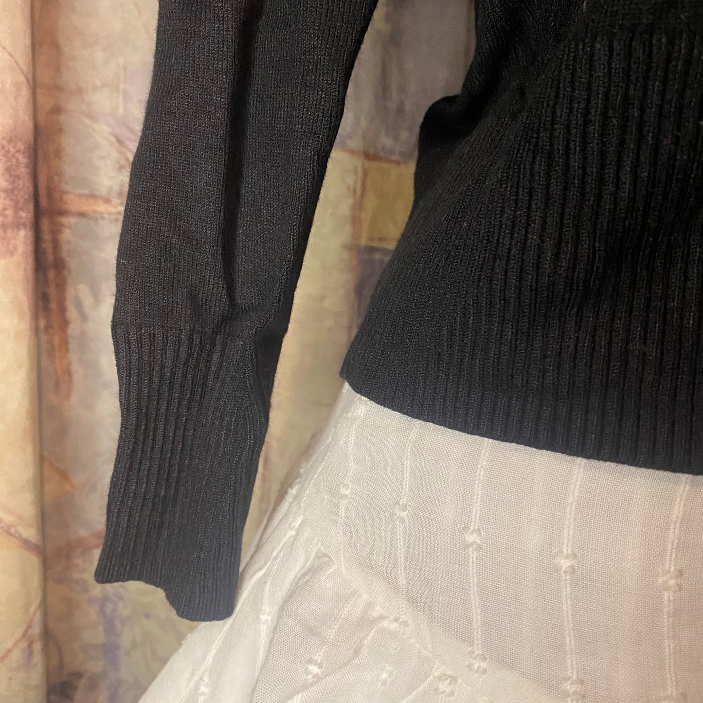 Black button-up cardigan