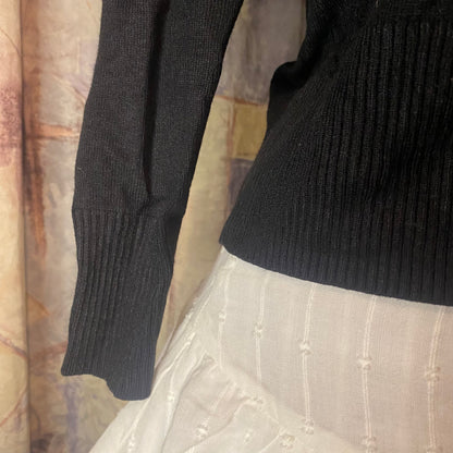 Black button-up cardigan