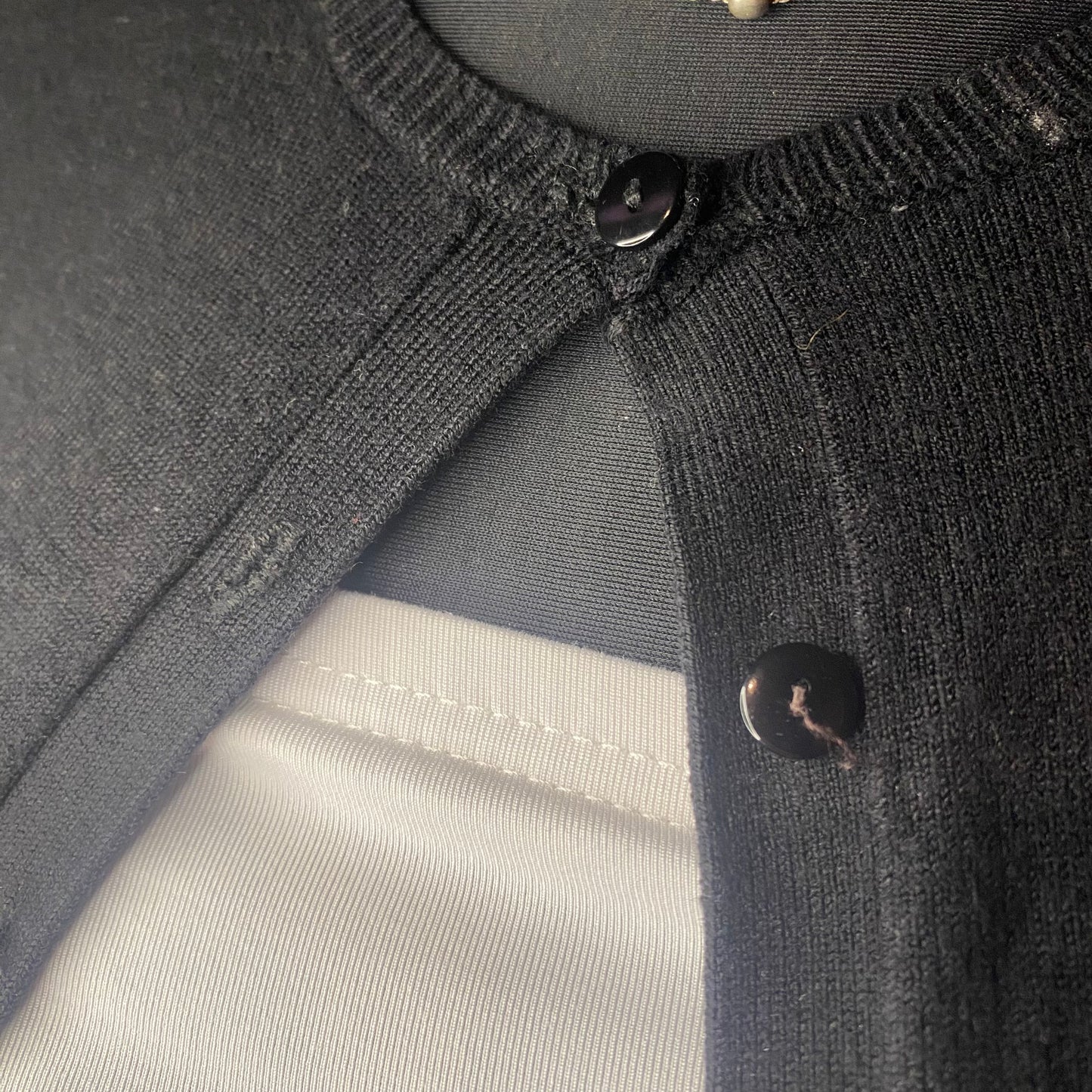 Black button-up cardigan