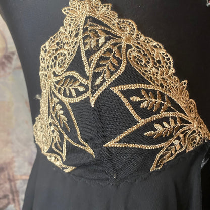 Black vintage lingerie top
