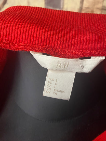 Red off-shoulder sweater