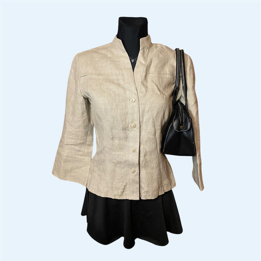 Vintage linen button-up blouse