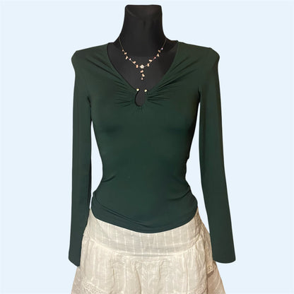 Emerald long-sleeve top