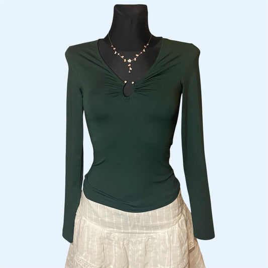 Emerald long-sleeve top