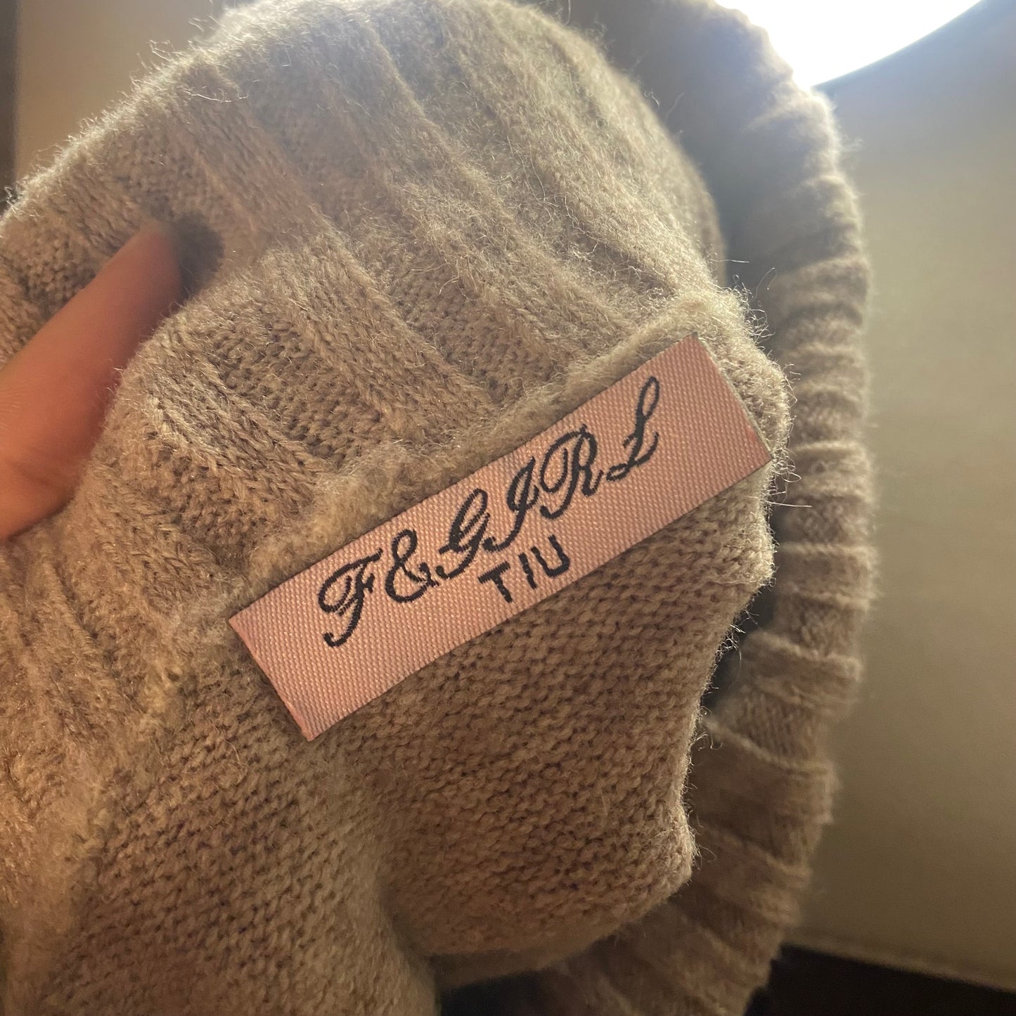 Vintage tan sweater dress