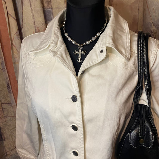 Armani Jeans authentic white jean jacket